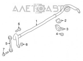Скоба крепления переднего стабилизатора правая Audi A4 B8 08-16
