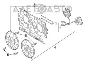 Вентилятор охолодження лев Audi Q5 8R 13-17 3.0 tfsi