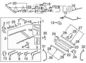 Механізм люка рама Audi Q7 4L 10-15