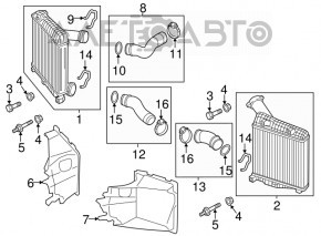 Дефлектор бокового радиатора правый Audi Q7 4L 10-15 новый OEM оригинал