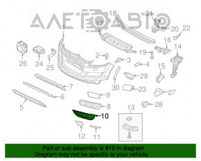 Накладка переднего бампера под птф левая Audi Q7 4L 10-15 OEM