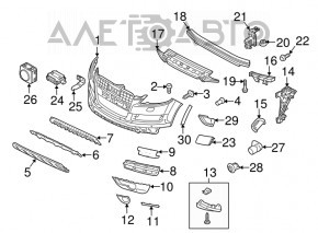 Накладка переднего бампера под птф левая Audi Q7 4L 10-15 OEM