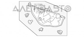 Водосток решетки дворников правый Audi Q7 4L 10-15