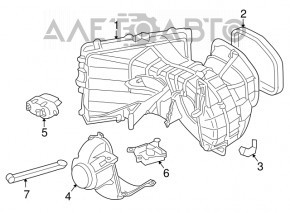 Мотор вентилятор печки Audi Q7 4L 10-15 новый неоригинал AVA