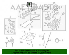 Крышка маслозаливной горловины Jeep Compass 17- 2.4