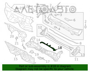 Поддон дворников металл Subaru Forester 19- SK