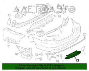 Захист заднього бампера BMW 5 F10 11-16 без фаркопу