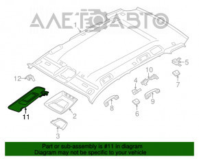 Козирок правий BMW X3 F25 11-17 сірий