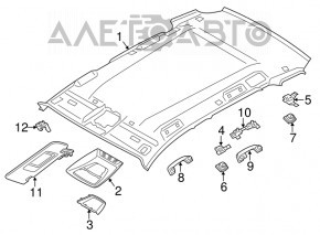 Козырек правый BMW X3 F25 11-17 серый