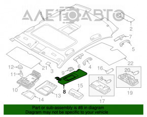 Козырек правый BMW 5 F10 11-16 чёрн