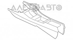 Консоль центральна підлокітник і підстаканники BMW X3 F25 11-17 шкіра, чорн, подряпини