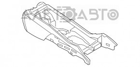 Консоль центральная подлокотник и подстаканники BMW 5 F10 11-16 серый 2 зонный кл.