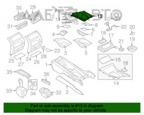 Подлокотник BMW 5 F10 11-16 кожа Dakota беж