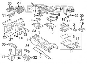 Подлокотник BMW 5 F10 11-16 кожа Dakota беж