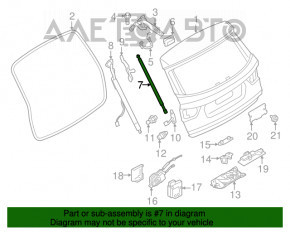 Амортизатор двери багажника левый BMW X3 F25 11-17