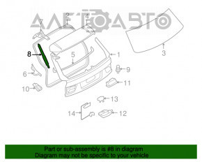 Амортизатор двері багажника лівий BMW X5 E70 07-13 електро, дефект кріплення