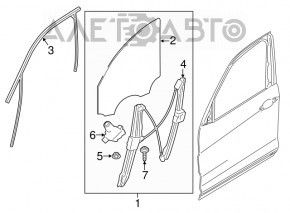 Стеклоподъемник с мотором передний левый BMW X3 F25 11-17