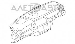 Торпедо передня панель без AIRBAG BMW 5 F10 11-16 шкір Dakota кор під проект нічн. вид