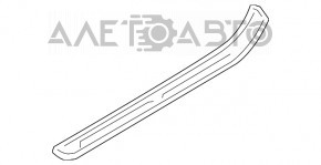 Накладка порога передняя правая BMW 335i e92 07-13 наружняя, черная, хром