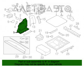 Обшивка арки левая BMW X3 F25 11-17