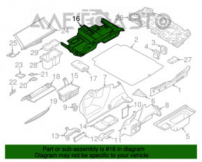 Покриття підлоги зад BMW 5 F10 11-13 біла