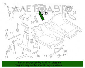 Майданчик для відпочинку ноги BMW 5 F10 11-16 чорн