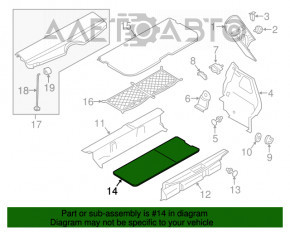 Панель підлоги багажника Mini Cooper F56 3d 14- розділяє фальшпідлогу
