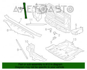 Распорка правой стойки верхняя BMW 5 F10 10-16