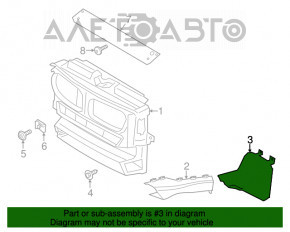 Дефлектор радіатора акпп BMW X3 F25 11-17 повітропровід