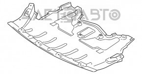 Защита двигателя передняя BMW X5 E70 11-13 рест трещина