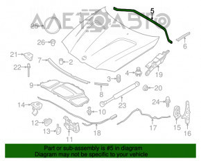 Ущільнювач капота задній BMW X3 F25 11-17