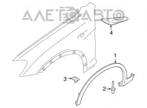Накладка арки крила передня права BMW X3 F25 11-17 структура новий OEM оригінал