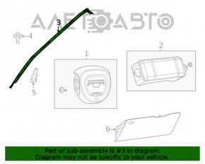 Подушка безпеки airbag бічна шторка права Dodge Durango 11-18