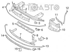 Підсилювач переднього бампера BMW 7 G11 G12 16-19