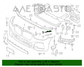 Крепление переднего бампера левое крыло BMW X3 G01 18-21
