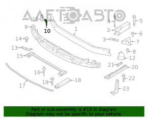 Кріплення абсорбера переднього бампера прав BMW X1 F48 16-19