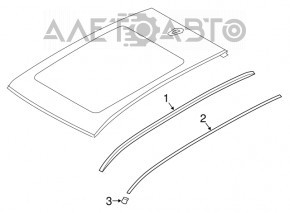 Накладка крыши правая BMW X1 F48 16-22