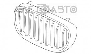 Решітка радіатора grill ліва BMW 7 G11 G12 16-19 без нічного бачення