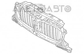 Жалюзи дефлектор радиатора в сборе верх BMW X3 G01 18-21 с моторчиком новый OEM оригинал
