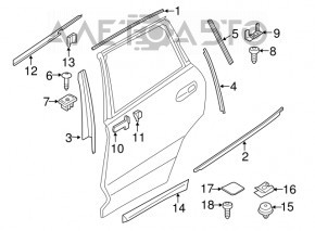 Накладка двери нижняя задняя левая BMW X3 G01 18-21 OEM