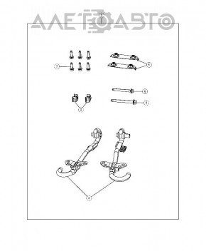 Крепление крюка перед бампера переднее правое Jeep Compass 11-16