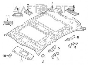 Козырек левый BMW 7 G11 G12 16-22 беж