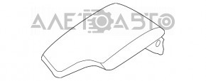 Консоль центральная подлокотник BMW 3 F30 12-18 АКПП черная, под подогрев заднего ряда