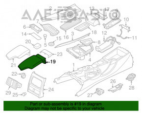 Консоль центральная подлокотник BMW 3 F30 12-18 АКПП черная, выдвижной подлокотник