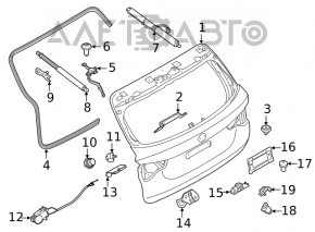 Амортизатор дверей багажника прав BMW X3 G01 18-21 електро