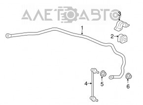 Скоба крепления переднего стабилизатора правая Honda HR-V 16-22