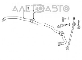 Скоба кріплення переднього стабілізатора лев Honda Accord 18-22