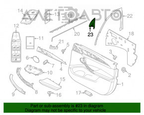 Заглушка бокового зеркала передняя левая BMW X3 G01 18-21 с динамиком Harman Kardon