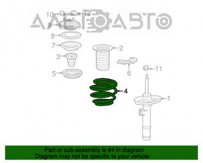 Пружина передня права Honda CRV 20-22 AWD