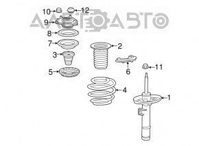 Пружина передня права Honda CRV 20-22 AWD